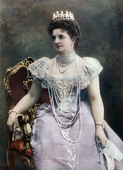 Margherita of Savoy, Queen consort of Italy, late 19th-early 20th century. Artist: Giacomo Brogi