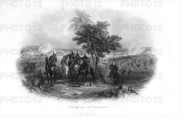'The Battle of Goojerat', 1849, (19th century). Artist: Unknown