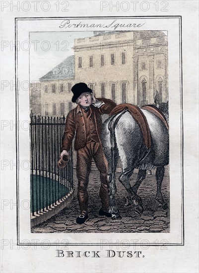 'Brick Dust', Portman Square, London, 1805. Artist: Unknown