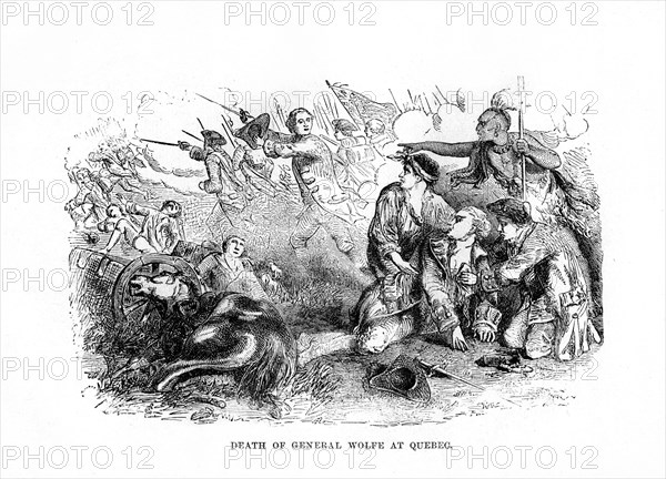 The Death of General Wolfe at Quebec, 1759, (1872). Artist: Unknown