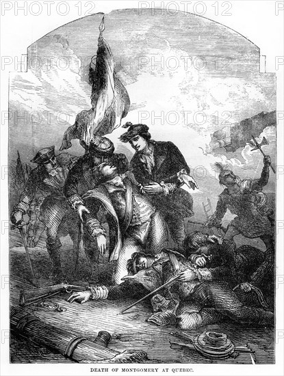 The Death of General Richard Montgomery at Quebec, 1775, (1872). Artist: Unknown