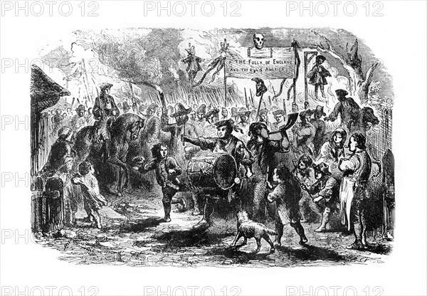 The Stamp Riots of New York, c1765, (1872). Artist: Unknown