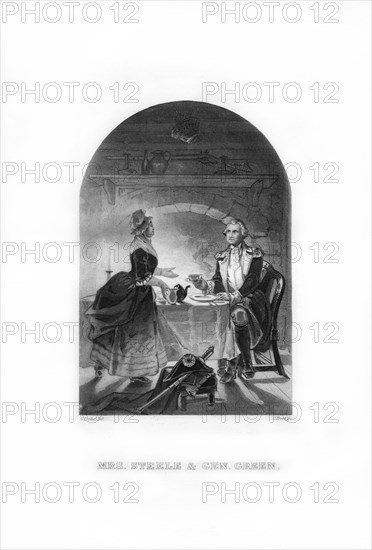 'Mrs Steele and General Green', c1770s, (1872).Artist: C Burt