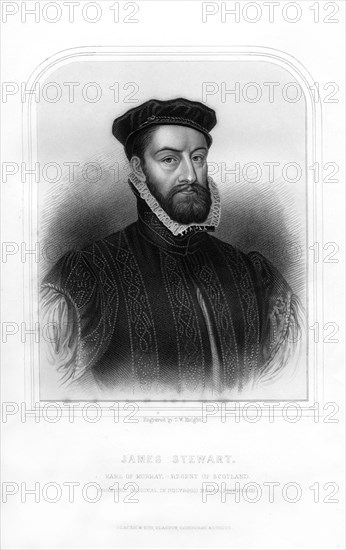 James Stewart, 1st Earl of Moray, Regent of Scotland, (1870). Artist: TW Knight