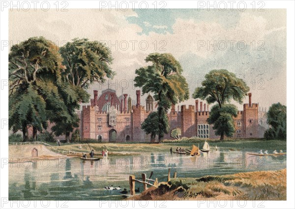 'Hampton Court Palace', 1880. Artist: Unknown