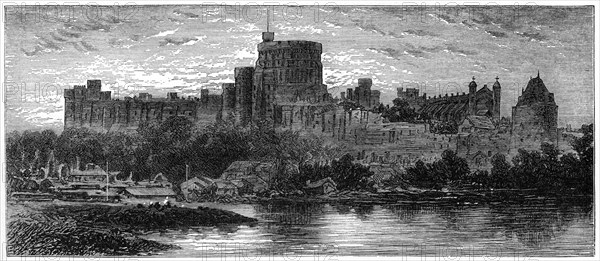 'Windsor at Sunrise, from the Brocas', 1880.Artist: Robert Taylor Pritchett