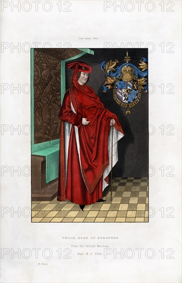 Philip, Duke of Burgundy, c1460, (1843).Artist: Henry Shaw