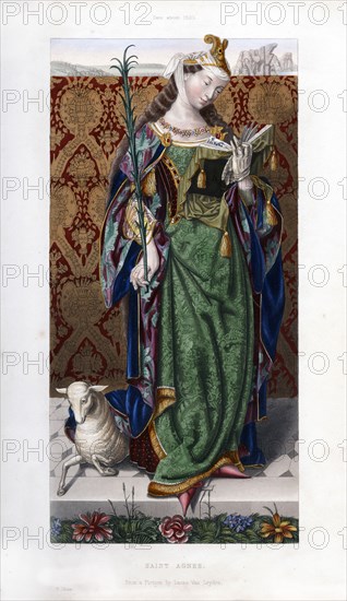 Saint Agnes, c1520, (1843).Artist: Henry Shaw