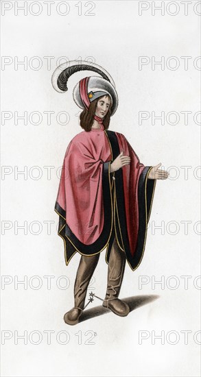 Male dress, c1480, (1843).Artist: Henry Shaw