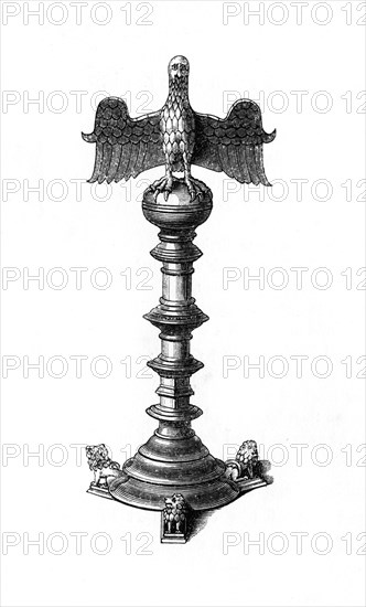 Lectern, c15th century?, (1843).Artist: Henry Shaw