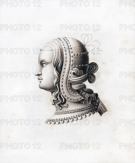 Headdress, early 16th century, (1843).Artist: Henry Shaw