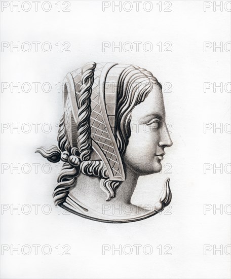 Headdress, early 16th century, (1843).Artist: Henry Shaw