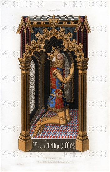 Edward III, c1355, (1843).Artist: Henry Shaw