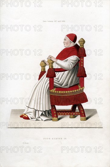 Pope Sixtus IV, 1471-1484, (1843).Artist: Henry Shaw