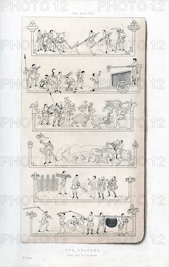 The Seasons, c1050, (1843).Artist: Henry Shaw