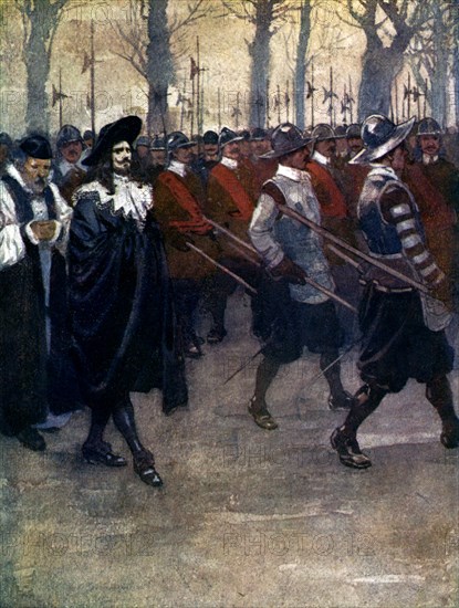 'Charles the King walked for the last time through the streets of London', 1649, (1905). Creator: A S Forrest.