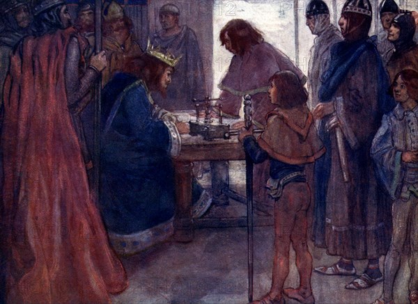 'The Great Charter was sealed with the King's seal', 1215, (1905).Artist: A S Forrest