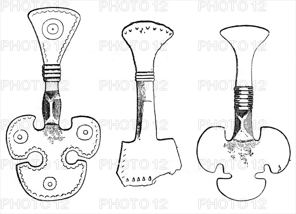 Saxon fibulae, (1910). Artist: Unknown