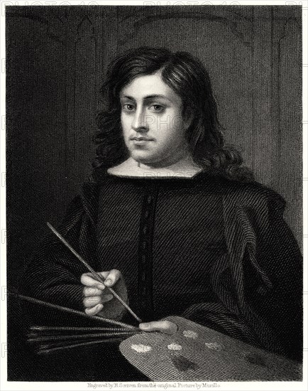 'Murillo', 19th century. Artist: R Scriven