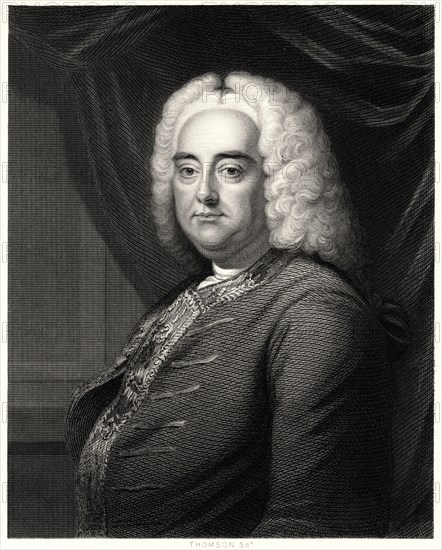 'George F Handel', 19th century. Artist: Thomson Scot