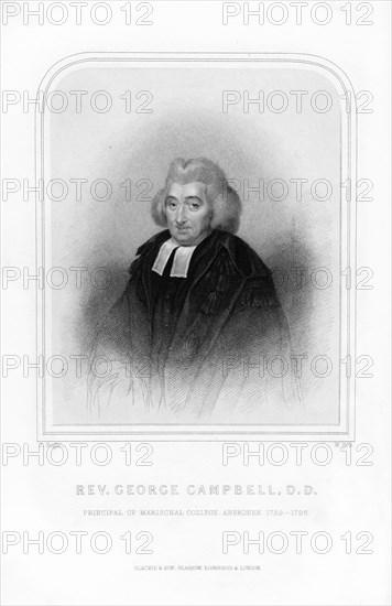 George Campbell, Scottish Enlightenment philosopher, (1870).Artist: W Holl
