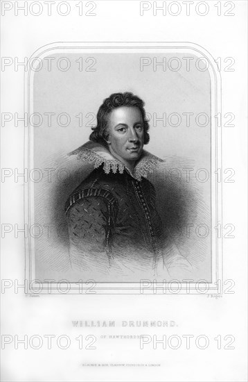 William Drummond, Scottish poet, (1870).Artist: J Rogers