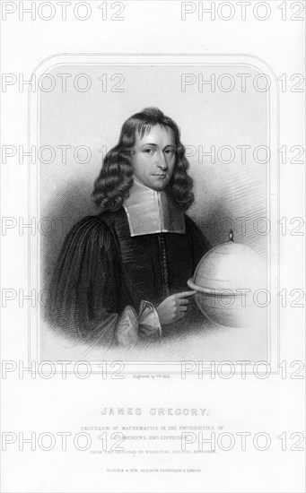 James Gregory, Scottish mathematician and astronomer, (1870).Artist: William Holl