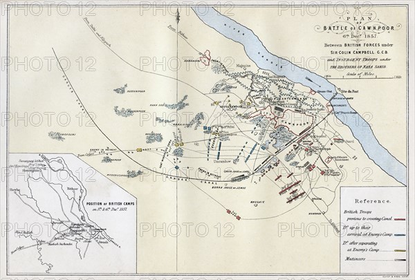 Battle of Cawnpore, India, 6th December 1857, a battle of Indian rebellion of 1857, 1893.Artist: Guyoy & Wood