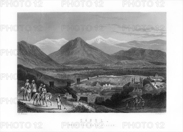 Kabul from the Bala Hissar, Afghanistan, 1893. Artist: J Stephenson