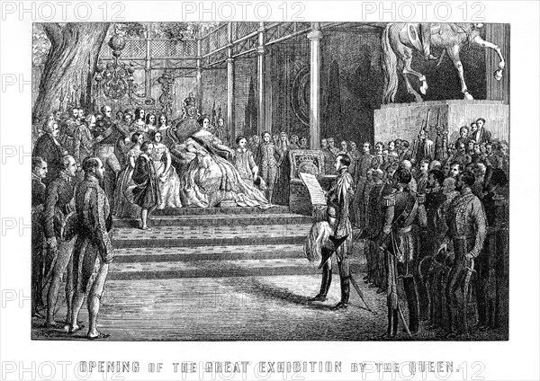 Opening of the Great Exhibition by Queen Victoria, Hyde Park, London, 1 May 1851, (1899). Artist: Unknown