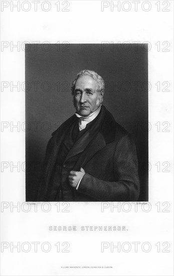 George Stephenson, English mechanical engineer, (1899).Artist: E Stodart