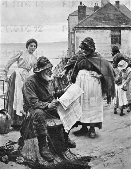 'When the Boats are Away', 1903.Artist: Walter Langley