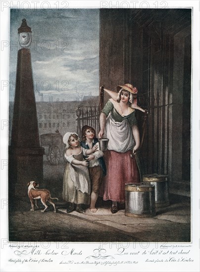 'Milk Below Maids', 1793.Artist: Luigi Schiavonetti
