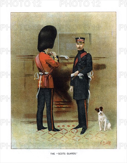 'The Scots Guards', c1890.Artist: Geoffrey Douglas Giles