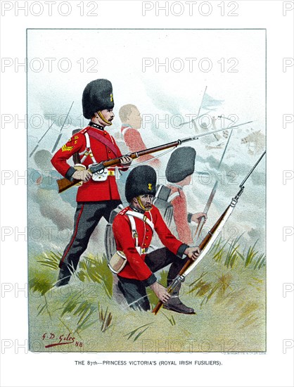 'The 87th Princess Victoria's (Royal Irish Fusiliers)', c1890.Artist: Geoffrey Douglas Giles