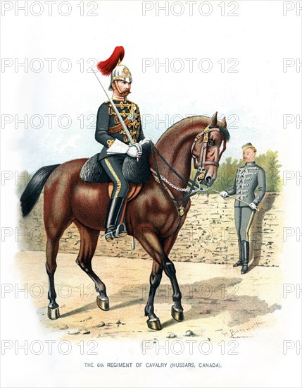 'The 6th Regiment of Cavalry (Hussars, Canada)', c1890.Artist: H Bunnett