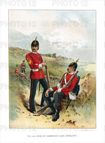 'The 57th Duke of Cambridge's Own (Middlesex)', c1890. Artist: Unknown