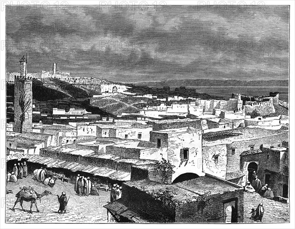 View of Tangier, Morocco, from the landward side, c1890. Artist: Unknown