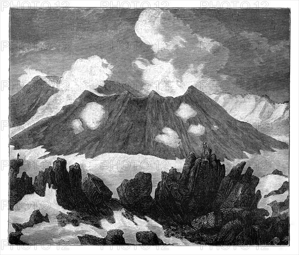 The crater of the volcano Hekla, Iceland, c1890. Artist: Unknown
