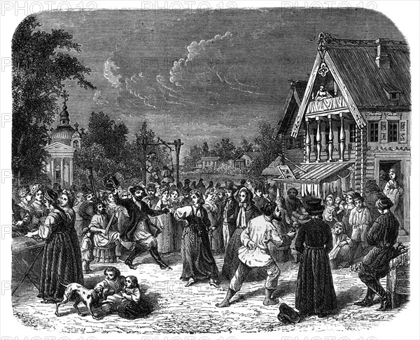 A village fete in Russia, c1890. Artist: Unknown