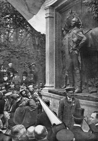 Marshal Joffre's tribute to the Marquis de Lafayette, Prospect Park, Brooklyn, New York, USA, 1917. Artist: Unknown