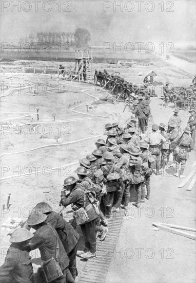 Australian troops the day before of the Battle of Messines, Belgium, 6 June 1917. Artist: Unknown