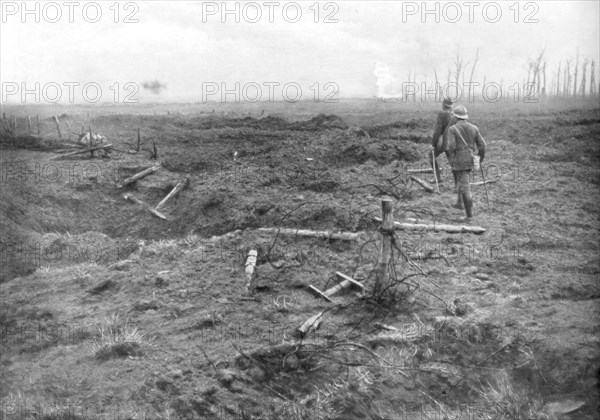 Allied troops at the Yser Canal, Belgium, 31 July 1917. Artist: Unknown