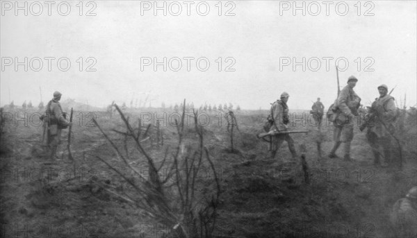 Allied troops, 31 July 1917 at the Yser Canal, Belgium, 1926. Artist: Unknown