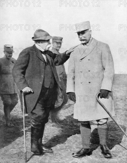 General Philippe Petain and Georges Clemenceau, (1926). Artist: Unknown