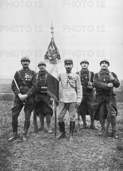 The flag of the 'Regiment de Marche,' of The French Foreign Legion, c1914-1918. Artist: Unknown