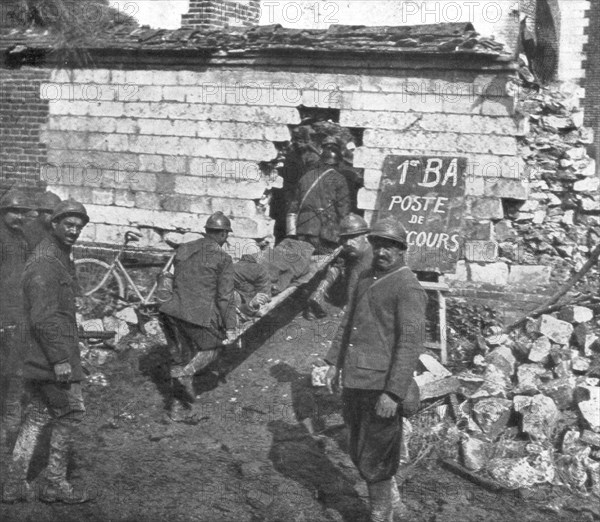 French field hospital near Moreuil, Picardy, France, 1918. Artist: Unknown