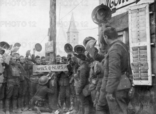 American soldiers in the the village of Nonsard, north east of Saint-Mihiel, (1926). Artist: Unknown