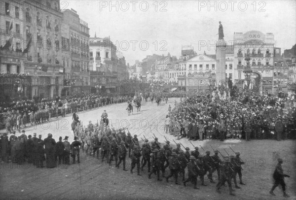 Lille being liberated by the British 5th Army, France, 17 October 1918. Artist: Unknown