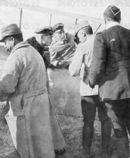 German aviators shot down by French ace Jean Navarre, 1916. Artist: Unknown